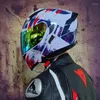 Casques de moto Double visières Casque rabattable modulaire approuvé par le DOT Casque intégral Moto Racing Casco Abatible Para