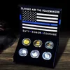 Boîte-cadeau de pièce de monnaie de défi d'officiers d'application de loi des États-Unis avec 6 pièces de monnaie de police