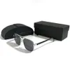 Klasik Tasarımcı Square PP Polarize Metal Çerçeveleri Güneş Gözlüğü, Kadın Erkekler UV400 Üçgen Sürüş Temel Hediyeleri