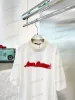 xinxinbuy T-shirt da uomo firmata 23ss Paris Colletto in lana lettere Ricamo motivo manica corta cotone donna bianco nero S-XL