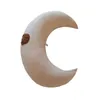 Pillows Moon Shape Baby Pillow Cotton Soft Multifunciton Nursing Maternity Breastfeeding Pillow Kids Comfort Bumper Washable Cover 230705