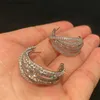Charm Line Boucles d'oreilles en argent 925 en forme de C semi-circulaire Convient aux petits bijoux pour femmes Cadeau japonais de haute qualité Zircon cubique Z230706