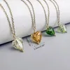 Pendant Necklaces Fashion Chain Necklace Hand-making Glaze Stainless Steel Material Heart Neck Jewelry Girl Party