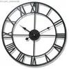 Настенные часы 40 см северные металлические римские цифры настенные часы ретро -железное круглый лице