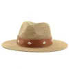 Summer Sun Hats for Women Man Hollow Out Beach Straw Hat Men UV Ochrona Cap Chapeau Femme Women's Fedora Hat