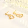 Orecchini pendenti Real 14K Gold Aros Mujer Oreja Orecchino a goccia per le donne Fine True Diamond Gemstone Orecchini Bizuteria Females