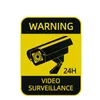 Car Stickers 4pcs CCTV Waterproof Sunscreen Warning Signs Car Sticker Video Surveillance Alarm Stickers Car Styling Accessories x0705