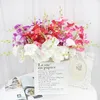 Flores decorativas 20 cabeças flor artificial orquídea buquê de casamento falso phalaenopsis festa decoração de casa quarto enfeites de mesa