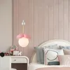 Pendants lampes princesse chambre fille chambre créative lampe de pétale rose chaude