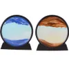 Moving Sand Art Picture Round Glass 3D Deep Sea Sandscape In Motion Display Flowing Sand Frame 712inch For home Decoration Y11237902639