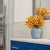 Decorative Flowers Fleurs Artificielles Fake Sunflower Home Room Bedroom Decoration Zijde Bloemen Silk Artificial Flower