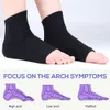 Soins des pieds 2 pièces manchon de soutien de la voûte plantaire coussiné doux élastique Gel Pad chaussettes en tissu pour le soulagement de la douleur plate fasciite plantaire éperons du talon 230704