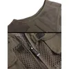 Gilets pour hommes été décontracté Cargo gilet multipoches lâche épaule respirant fermeture éclair filet XL4XL 230705