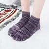 Women Socks 5 Pairs Happy Five Fingers Toe For Woman Lady Colorful Cotton Ankle Harajuku Color Contrast Short With Toes