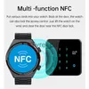 スマート腕時計ドームカメラ 2022 新しい NFC Bluetooth 通話スマート男性フルタッチスポーツフィットネス es ワイヤレス充電防水スマート Android x0705