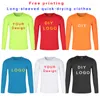 Men's T Shirts Long Sleeve Fast Dry Round Neck T-shirt Custom Breathable Culture Shirt Sports Fitness Outdoor Printed Logo Running Work