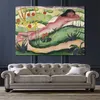 Abstract Canvas Art Nude Lying in The Flowers Franz Marc Handcrafted Oil Painting Modern Decor Studio Apartment