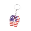 Nouveau jour indépendant drapeau américain papillon aigle clé pendentif voiture porte-clés pendentif sac