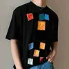 Męskie koszulki projektant letni luksusowy wszechstronny projekt blokowy klasyczny system operacyjny luźna koszulka z krótkim rękawem dla kobiet mężczyzn G4VE
