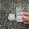プラスチックポータブルクリア透明 Jwelry 化粧品ボックス薬薬ボックス小さな正方形タブレットケース雑貨収納ホルダー ZA2139 Rsbmv