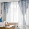 Stitch French Cream Lace Curtains Slaapkamer Blackout Balkon Schaduw Gordijn Gordijn voor woonkamer Girl Ins Wind Room Decoratie