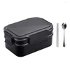 Dinnerware Sets Lunch Box Adult Bento Thermal Portable Metal Boxes Useful Holder Cover Container
