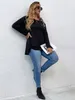 Women's Plus Size TShirt Large 4XL Women Autumn Winter Leopard One Shoulder Long Sleeve Tops Black Blouse Casual Oversized Ladies T Shirts 230705