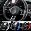 Steering Wheel Covers 1Pair Car Steering Wheel Covers Carbon Fiber Auto Universal Steering Wheel Cover Car Accessories Anti Slip Interior Decoration x0705