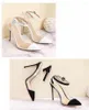 Dress Shoes Consice Black Suede Pointed Toe High Heel Ankle Wrap Buckle Strap PVC Pumps Shallow Cut-out Heels Drop Ship