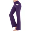 Pantaloni da yoga per donna, sport estivi, abbigliamento sportivo, gamba svasata, controllo della pancia, elasticizzato, asciugatura rapida, grigio scuro, vino, grigio ione, allenamento fitness9095727