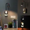 Lampada da parete Comodino a LED Protezione per gli occhi Aspirazione magnetica Luce notturna Dormitorio studentesco multifunzionale per studio/lettura