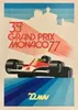 Vintage Monaco Prix F1 Racing Canvas Målning Poster F1 Formel Grand Track Edition Racing Picture Wall Art Prints Estetic Room Decor Gamer Room Decor W06