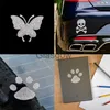 Autostickers HungMieh autostickers Bling Diamond Rhinestone Crystal Paw Print Butterfly Skull Decals voor autoruit Motorhelm Laptop x0705