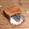 Portemonnees Toplaag Koeienhuid Nul Portemonnee Voor Dames Gepersonaliseerde Student Card Bag Retro Simple Case Storage Heren