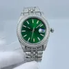 Автоматические часы с сапфировым стеклом и бриллиантами Мужские деловые автоматические механические часы Женские водонепроницаемые 41 мм со стальным браслетом с бриллиантами Montre de Luxe L