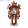 Wall Clocks Wall Clocks Vintage Home Decorative Bird Clock Hanging Wood Cuckoo Living Room Pendulum Craft Art For House Z230706