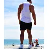 Erkek tank üstleri fitness adamlar spor giyim giyim pamuklu basılı antrenman singlets vücut geliştirme tank üst erkek kas kolsuz tişört spor yeleği 230704