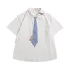 Camicette da donna 2023 Summer Fashion Japan Style JK Camicia uniforme Top Camicetta da donna in cotone bianca con cravatta Ragazze adolescenti