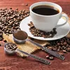 Измерение инструментов из нержавеющее кофе Scoop Измерение Scoop Long Randsed Spoon Metal Spoon Coffee Tea Toot