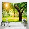 Tapisseries Dôme Caméras Soleil Arbre Tapis Mur Tissu Tapisserie Mandala Paysage Décor À La Maison Tapisserie Nature Forêt Tapisserie Support Mural