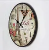 Wall Clocks Clock Eiffel Tower Retro Style Motif: Paris France 30.5 Cm