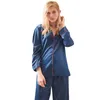 Indumenti da notte da donna Pigiama Xifenni Sexy Seta sintetica Uomo Donna Moda Blu Raso Coppia Pigiama Set Abbigliamento casual per la casa 9221