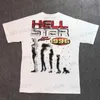 Мужские футболки Summer New Hellstar Fashion Fashion Creative Bet Print Hellstar Высококачественная хлопковая дышащая футболка мужчина женщин Top Tee T230705