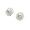 Stud Earrings Ethiopian Silver Color African Simple Style For Women Trendy Wedding Vintage Jewelry