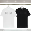 Coton Ces Arc De cel Absorbant la transpiration ne celi celins celnes ceine Casual Couple TEE T Fashion Pure Brand Mens Design Brick and Tshirt Stone Letter Round Neck Pullo KL5N