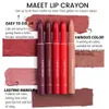 Lip Pencils 12pcs Waterproof Matte Nude Lipliner Lipstick Pencil Matte Red Contour Tint Lipsticks Lasting Non-stick Cup Lips Makeup Cosmetic 230705