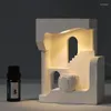 Bordslampor Monument Valley Arkitektonisk Designer Sense Cement Nattljus Present Sänglampa Plugin Avancerad dekorativ atmosfär