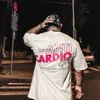 Herren-T-Shirts ANTI CARDIO Man Casual Übergroßes T-Shirt aus Baumwolle mit kurzen Ärmeln Gym Male Training Workout Cotton Tees Top New Fashion Men T-Shirt J230705