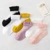 Socks Girls Lace Socks Cute Cotton Spring Autumn Summer Mesh Princess Short Dance Socks Baby Toddler Thin Ankle Fancy Socks 4 Pair