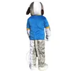 100% vraie figure tir gris chien mascotte Costume Anime peluche costume carnaval performance vêtements thème déguisement